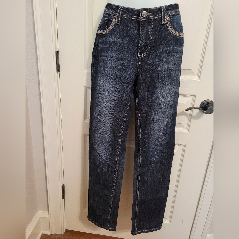 Earl Dark Wash Straight Leg Jeans, Blue, Sz 10, EUC